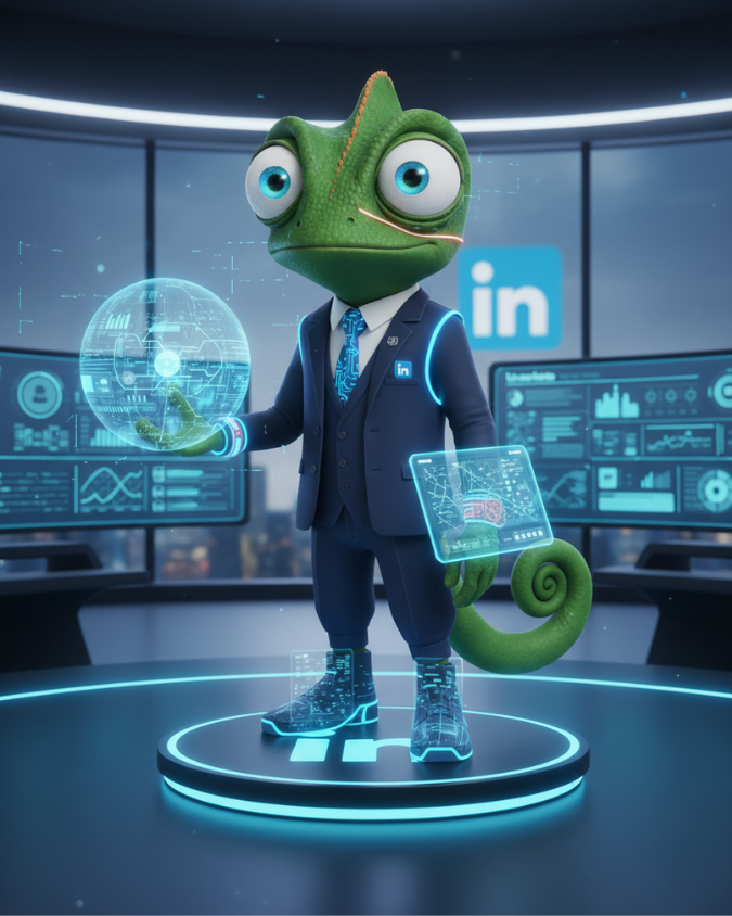 Mascota de 786 Marketing presentando ConectandoT para prospección B2B en LinkedIn con inteligencia artificial